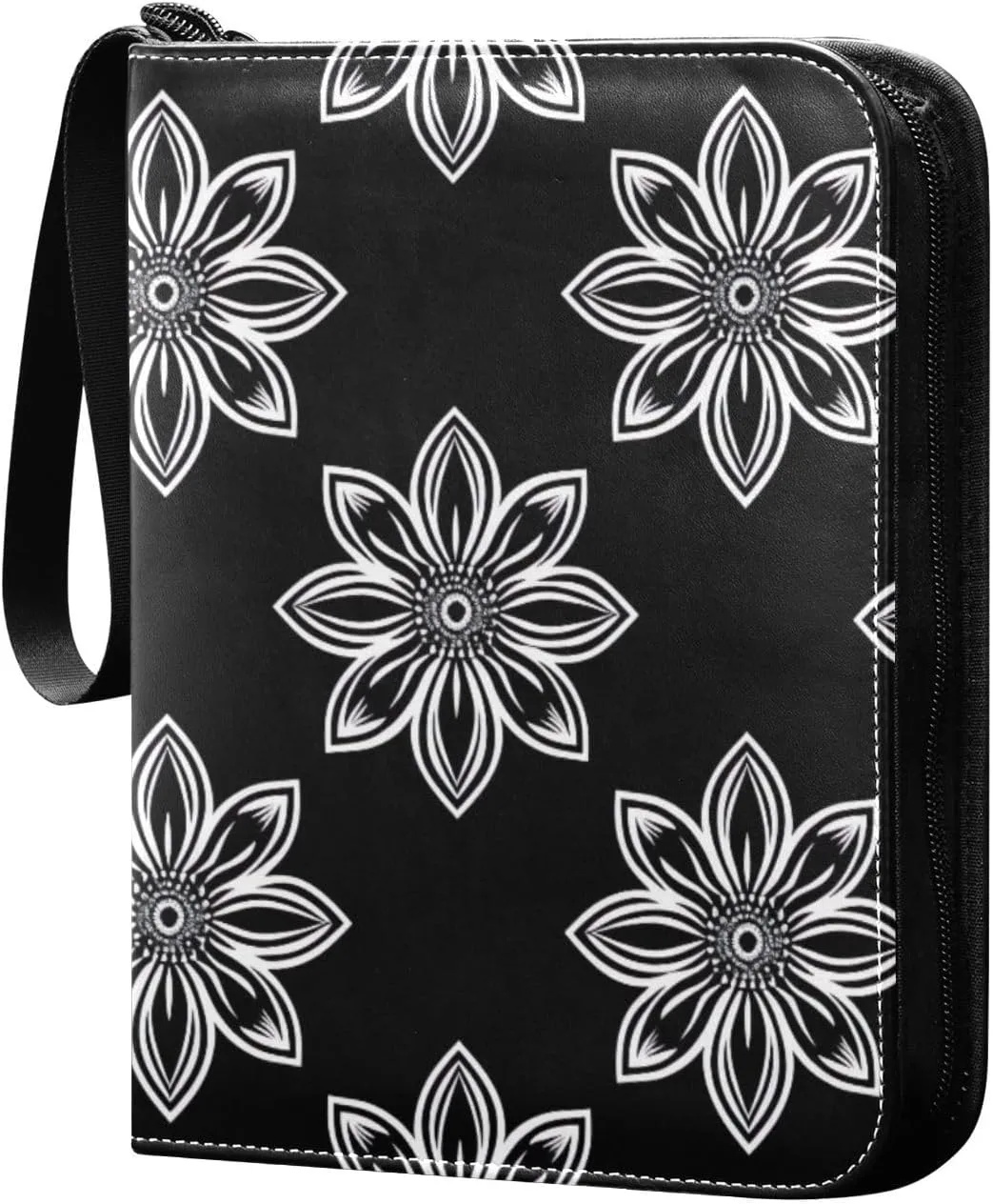 Simple Flower Pattern Card Binder, 400 Pockets Card Holder with 50 Sleeves, Sturdy Card Holder Folders for Game Cards & Sports Cards