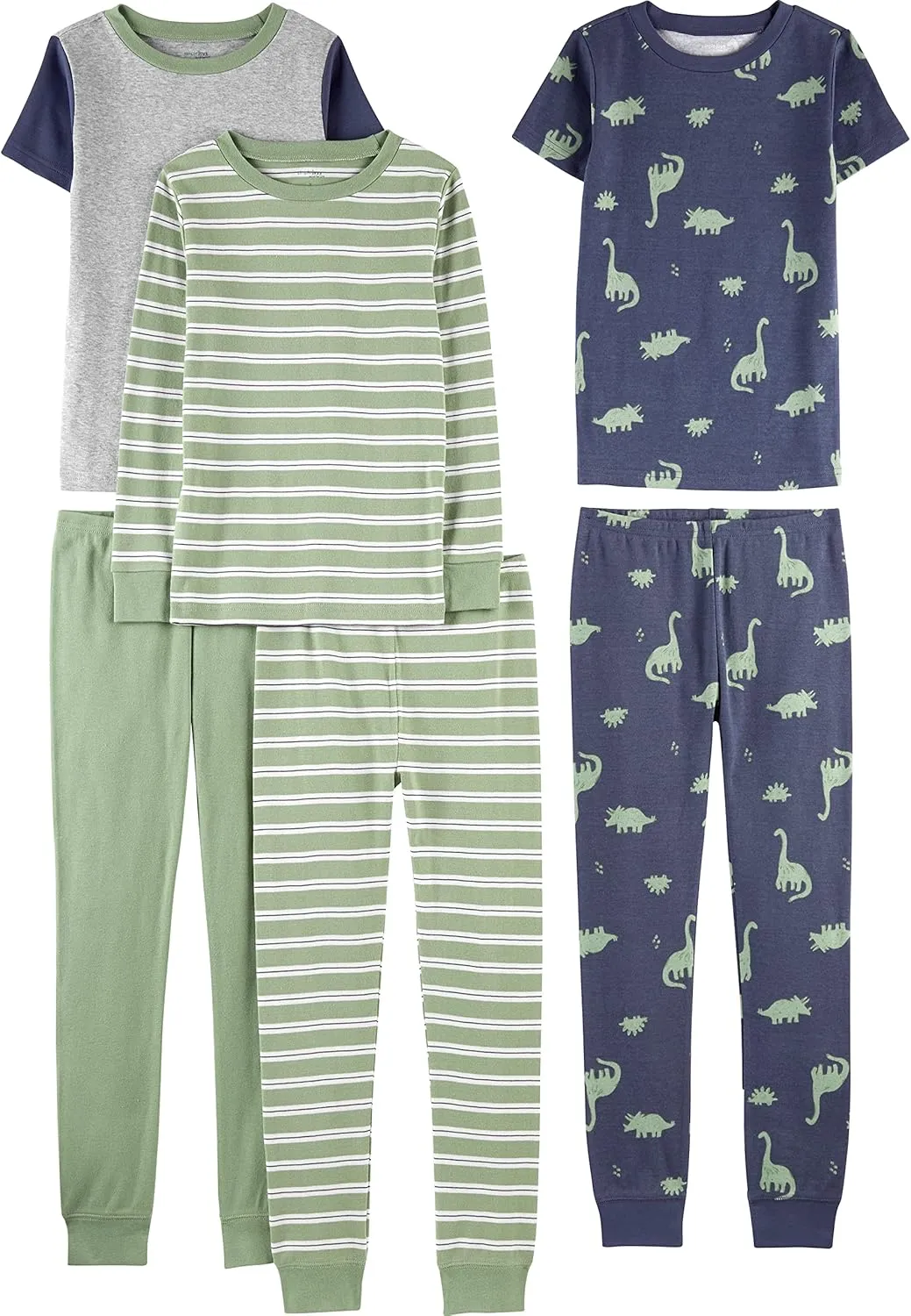 Simple Joys by Carter's Boys' 6-Piece Snug Fit Cotton Pajama Set