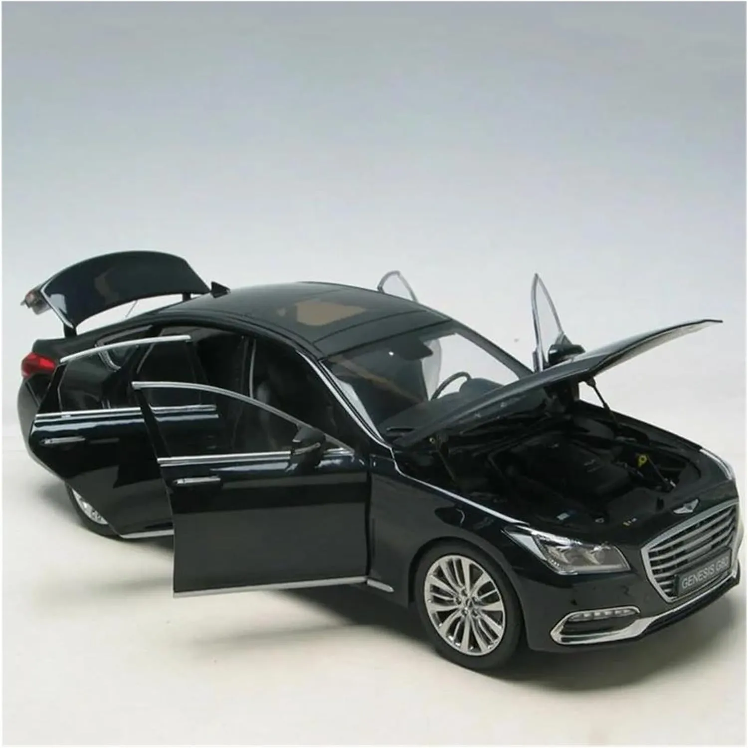 Simulation Car Model 1:18 for Genesis G80 Sedan Simulation Diecasts Alloy Car Model Collectible Ornaments Mini Vehicles Toys(White)