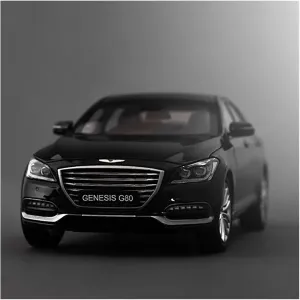 Simulation Car Model 1:18 for Genesis G80 Sedan Simulation Diecasts Alloy Car Model Collectible Ornaments Mini Vehicles Toys(White)