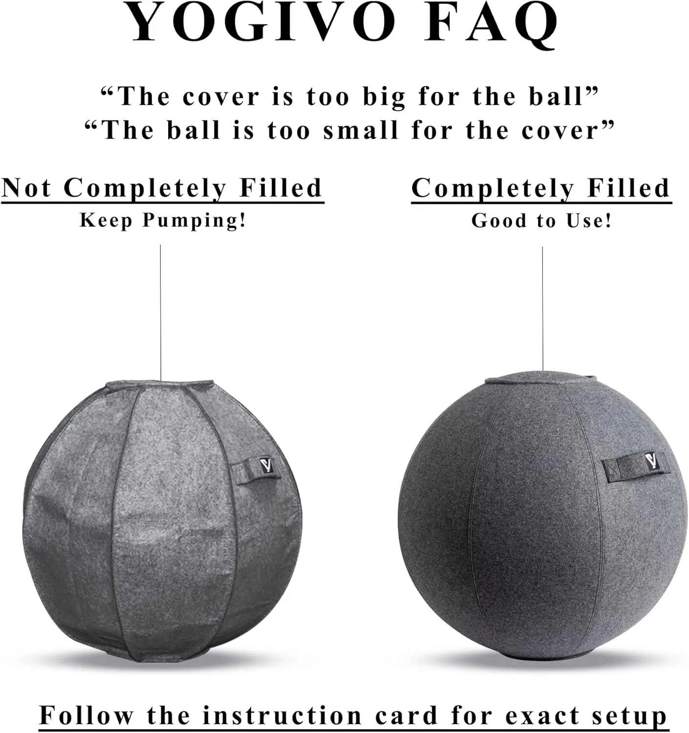 Sitting Ball Chair for Home Office Desk - Exercise and Stability Ball for Fitness, Pilates, and Ergonomic Balance - Includes Cover and Pump
