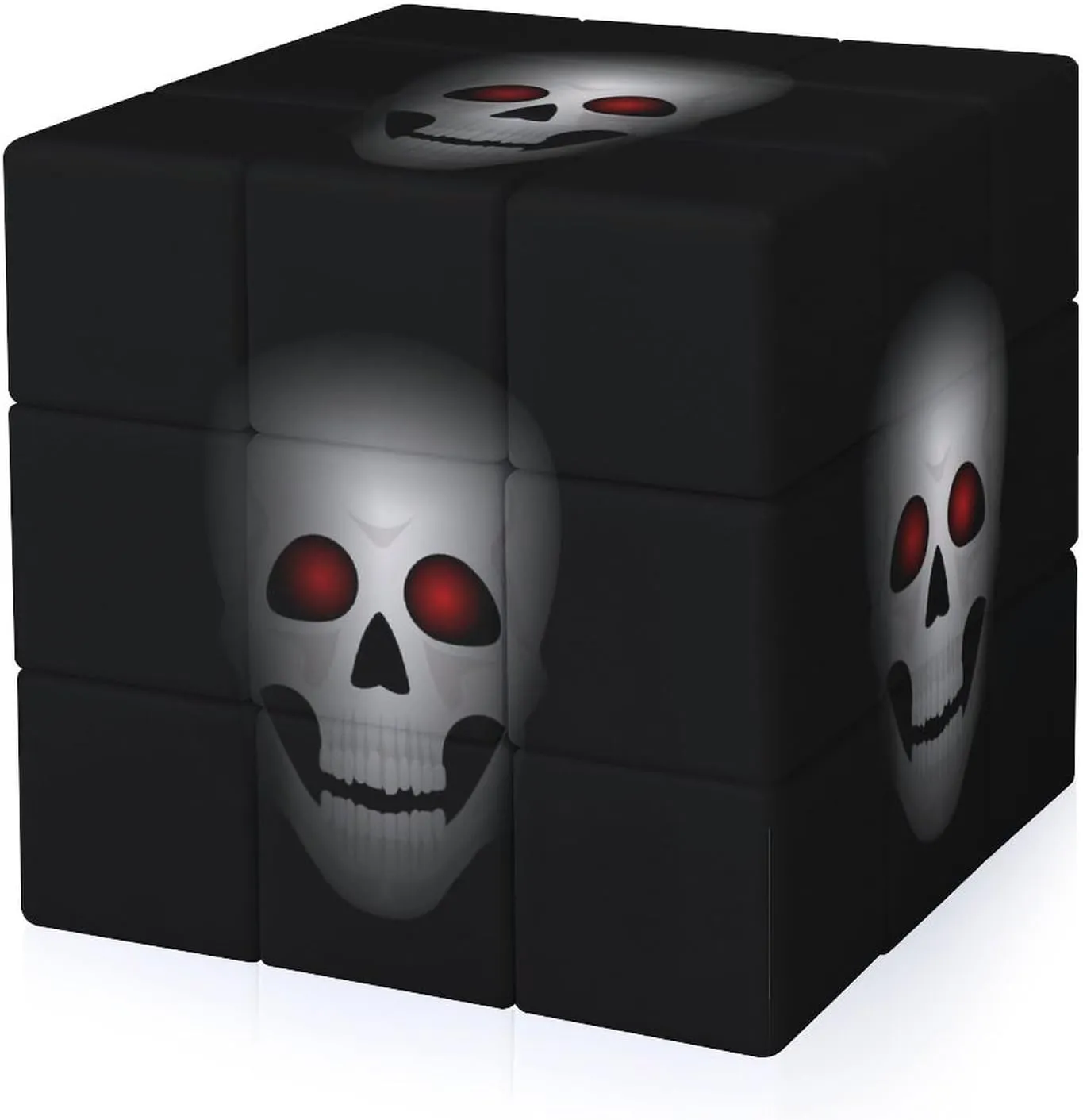 Skull with Red Eyes Adults 3x3x3 Color-Matching Smooth Fully Printed Cube Gift