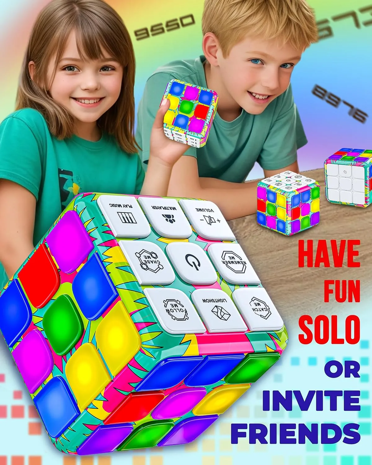 Skywin Puzzle STEM Memory Cube Game, 3 Pack Entertaining, Fun & Unique Flashing Electronic Cube for Memory and Speed Game Development for Kids & Adults, Boost Brain Hands and Eyes Coordination