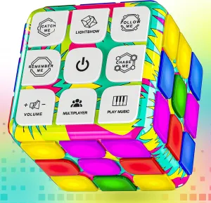 Skywin Puzzle STEM Memory Cube Game, 3 Pack Entertaining, Fun & Unique Flashing Electronic Cube for Memory and Speed Game Development for Kids & Adults, Boost Brain Hands and Eyes Coordination