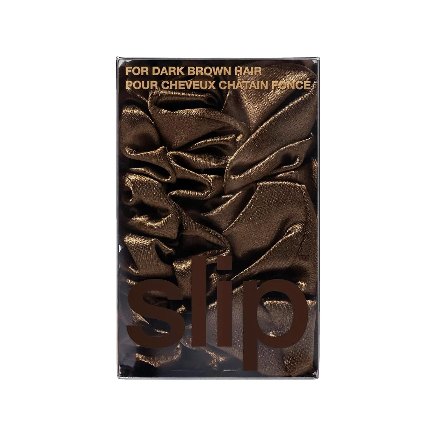 slip Back to Basics Dark Brown Midi & Large Scrunchie Set | Includes 2 Midi & 1 Large Pure Silk Scrunchies | 100% Mulberry Silk, Anti-Crease, Gentle on Hair, Reduces Breakage | Elegant & Durable