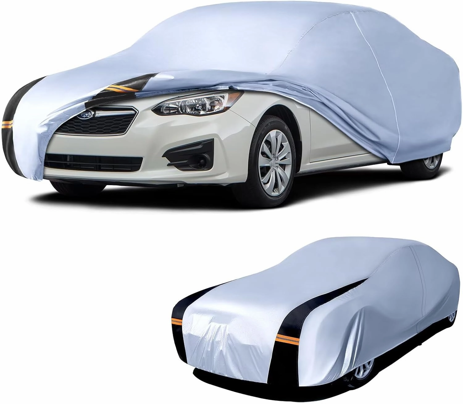 Small Car Cover 100% Waterproof All Weather, 10 Layers Outdoor Covers for Sports/Coupe -Custom Fit Acura Integra, Toyota 86, Subaru BRZ, Nissan 370Z, etc. Sun & Rain Protector. C2 (See Size Chart)