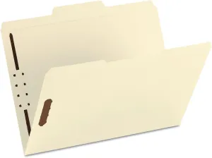 Smead Fastener File Folder, 2 Fasteners, Reinforced 1/3-Cut Tab, Letter Size, Manila, 50 per Box (14537)