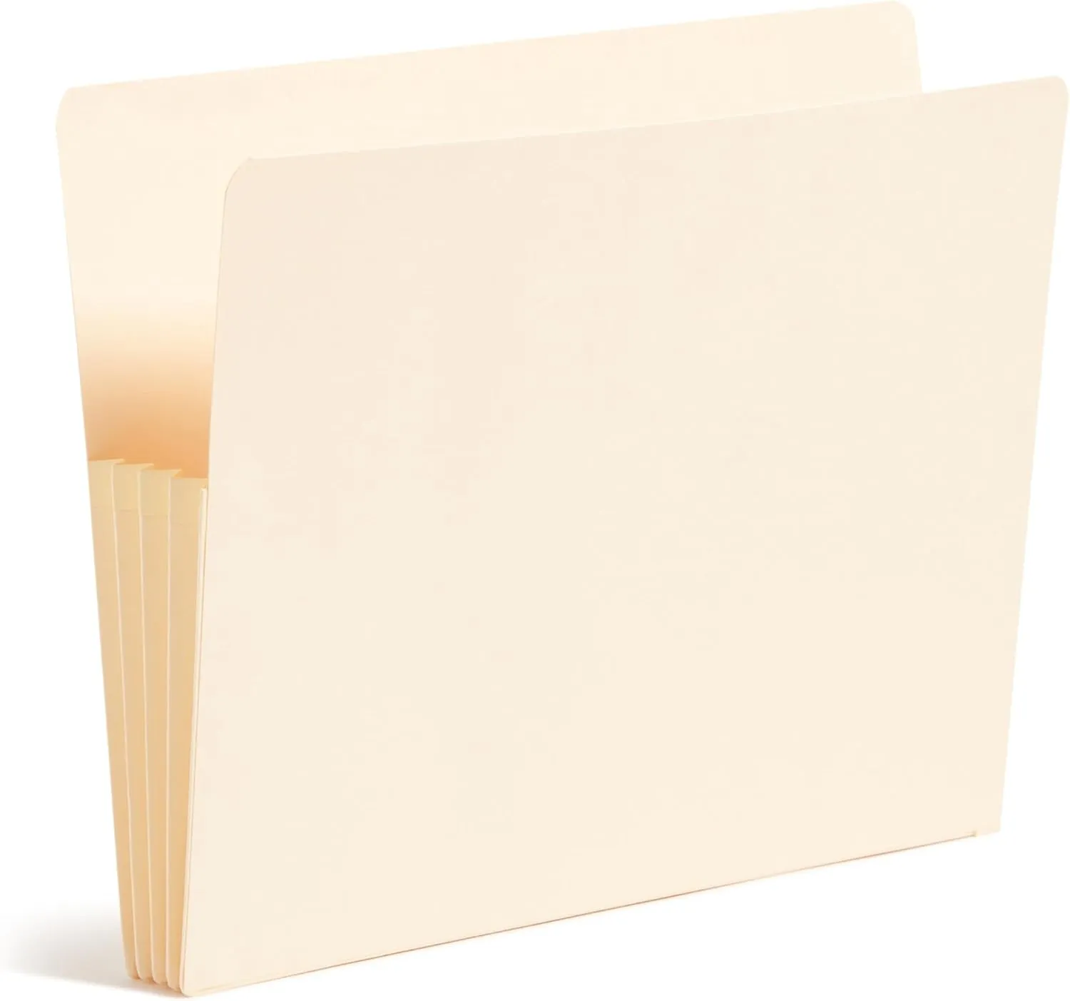 Smead Manila End Tab Expanding File Folders 3-1/2-Inch Expansion Pocket with Gussets, Expandable Letter Size, 25 Count (75124)