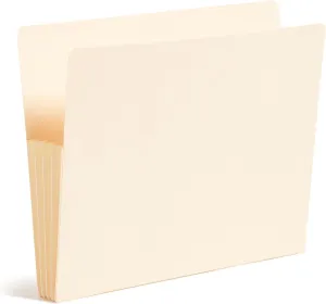 Smead Manila End Tab Expanding File Folders 3-1/2-Inch Expansion Pocket with Gussets, Expandable Letter Size, 25 Count (75124)