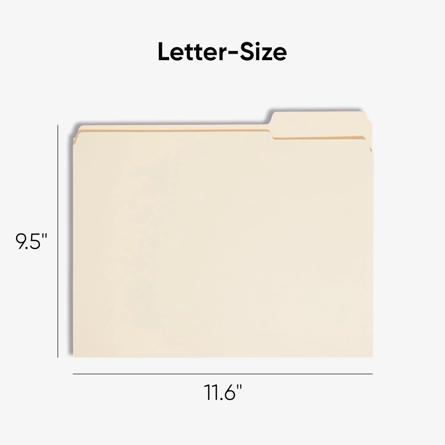 Smead File Folders Letter Size, Reinforced 1/3-Cut Tab, Assorted Positions, Letter Size, Manila Folders 8.5 x 11, 100 per Box (10334)