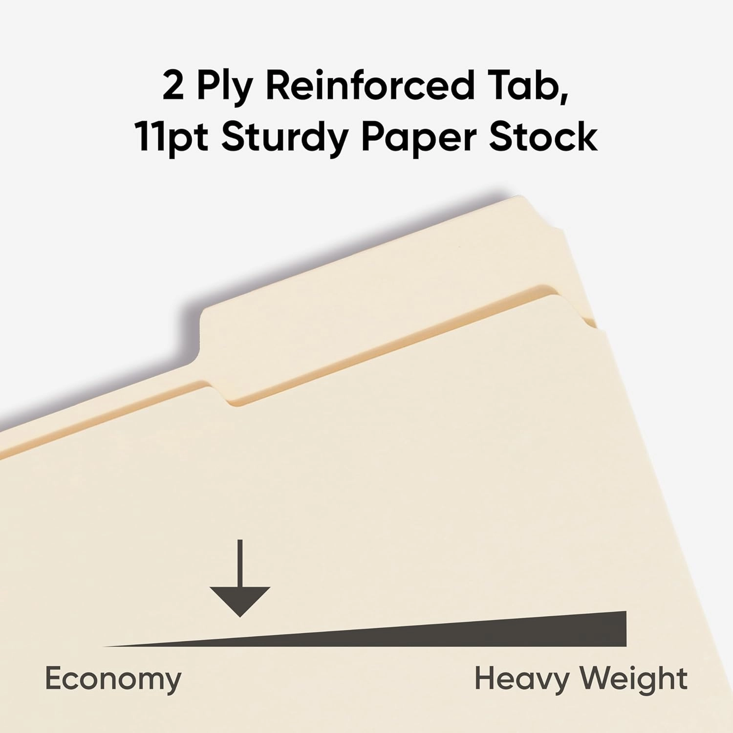 Smead File Folders Letter Size, Reinforced 1/3-Cut Tab, Assorted Positions, Letter Size, Manila Folders 8.5 x 11, 100 per Box (10334)
