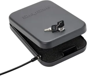 SnapSafe Portable Lock Box for Guns and Valuables – Includes Lock Box, 2 Keys and Patented Security Cable – an Ideal Car Gun Safe – XXL, Black, 11.5 x 8.5 x 2.5 Inches