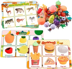 Sorting Toys for Toddlers, Learning Education Toys Montessori, Multiple Theme Playset, Fine Motor Skills Games, Preschool Learning Activities Sensory Toys for 2  Year Old Kids Boys and Girls