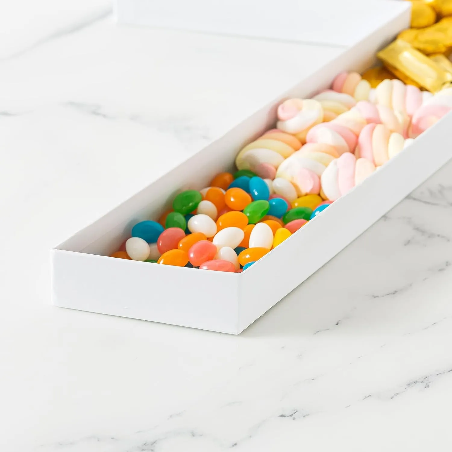 Soul & Lane Fillable Cardboard Letter Box for Charcuterie and Candy, Paper Mache Décor Tray for Birthday Parties, Weddings - Letter T