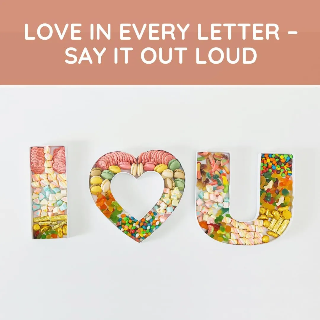 Soul & Lane Fillable Cardboard Letter Box for Charcuterie and Candy, Paper Mache Décor Tray for Birthday Parties, Weddings - Letter T