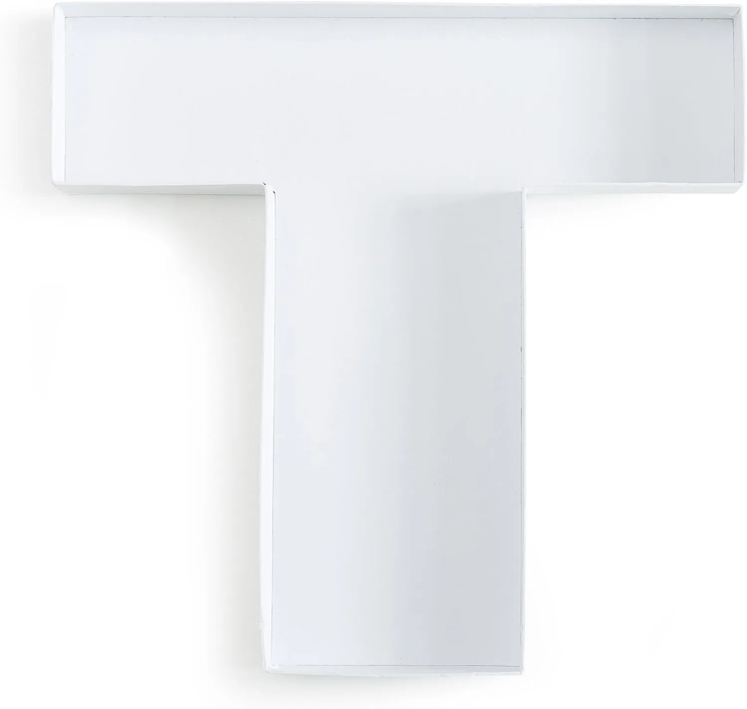 Soul & Lane Fillable Cardboard Letter Box for Charcuterie and Candy, Paper Mache Décor Tray for Birthday Parties, Weddings - Letter T