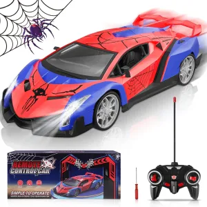 Spider Remote Control Car for Boys 4-7 8-12, Fast RC Car Toy with Light & Controller, Hobby Race Car Toys for 4 5 6 7 8 9 10 11 12  Year Old Boy Birthday Gift Ideas