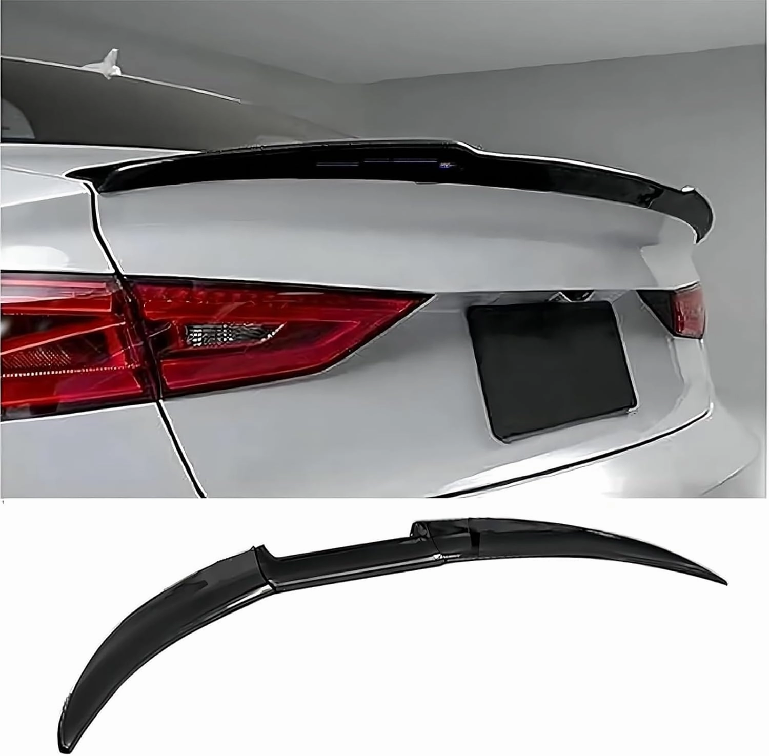 Spoiler for Daewoo Nexia (KLETN, Facelift 2008) 2008 2009 2010 2011 2012 2013, Car Spoiler Waterproof Wear-Resistant and Anti-Collision Car Accessories,Gloss Black