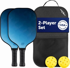 Sport Squad Pickleball Paddles Set of 2 and Single Paddles - Lightweight, Durable & High-Performance Playability - Enhanced Grip & Power - USA Team-Developed Rackets, Sets & Accessories for All Levels