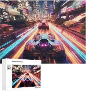 Sports Car Racing Wooden Puzzle Unique Jigsaw Puzzle Wall Art Picture for Home Decoration 500 PCS