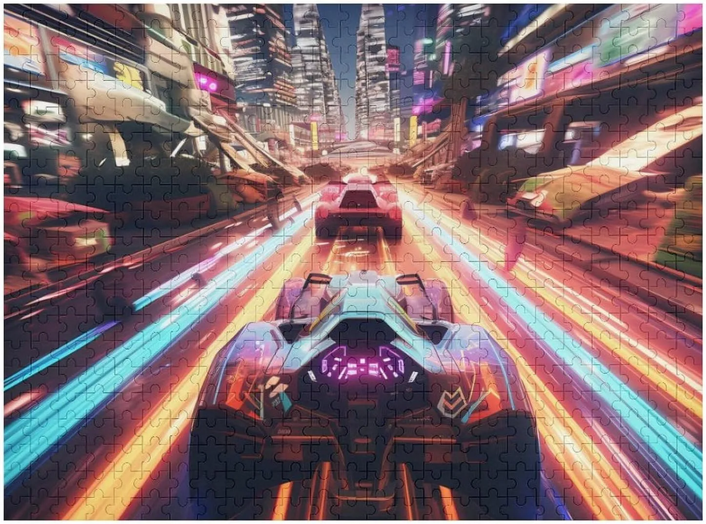 Sports Car Racing Wooden Puzzle Unique Jigsaw Puzzle Wall Art Picture for Home Decoration 500 PCS
