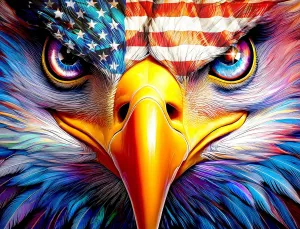 Springbok American Eagle 1000 Piece Jigsaw Puzzle - Challenge Yourself with This Striking Patriotic Image of an Iconic American Eagle