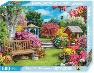 Springbok Beautiful Blossoms 500 Piece Jigsaw Puzzle for Adults Features a Dreamy Garden Scene in Spring with Blooms of Every Color