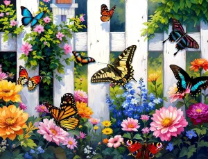 Springbok Butterfly Haven 500 Piece Jigsaw Puzzle for Adults - Colorful Butterfly Garden - Unique Cut Pieces - Relaxing and Colorful