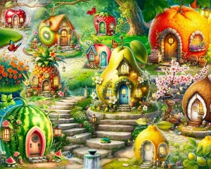 Springbok Fruitful Dream Village 500 Piece Jigsaw Puzzle for Adults