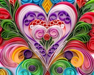 Springbok Paper Hearts 1000 Piece Puzzle for Adults - Features a Beautiful Cut Paper Heart Arrangment