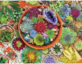 Springbok 500 Piece Jigsaw Puzzle Succulent Garden - Made in USA
