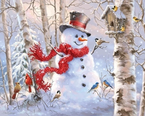 Springbok's 1000 Piece Jigsaw Puzzle Winter Friends - Made in USA