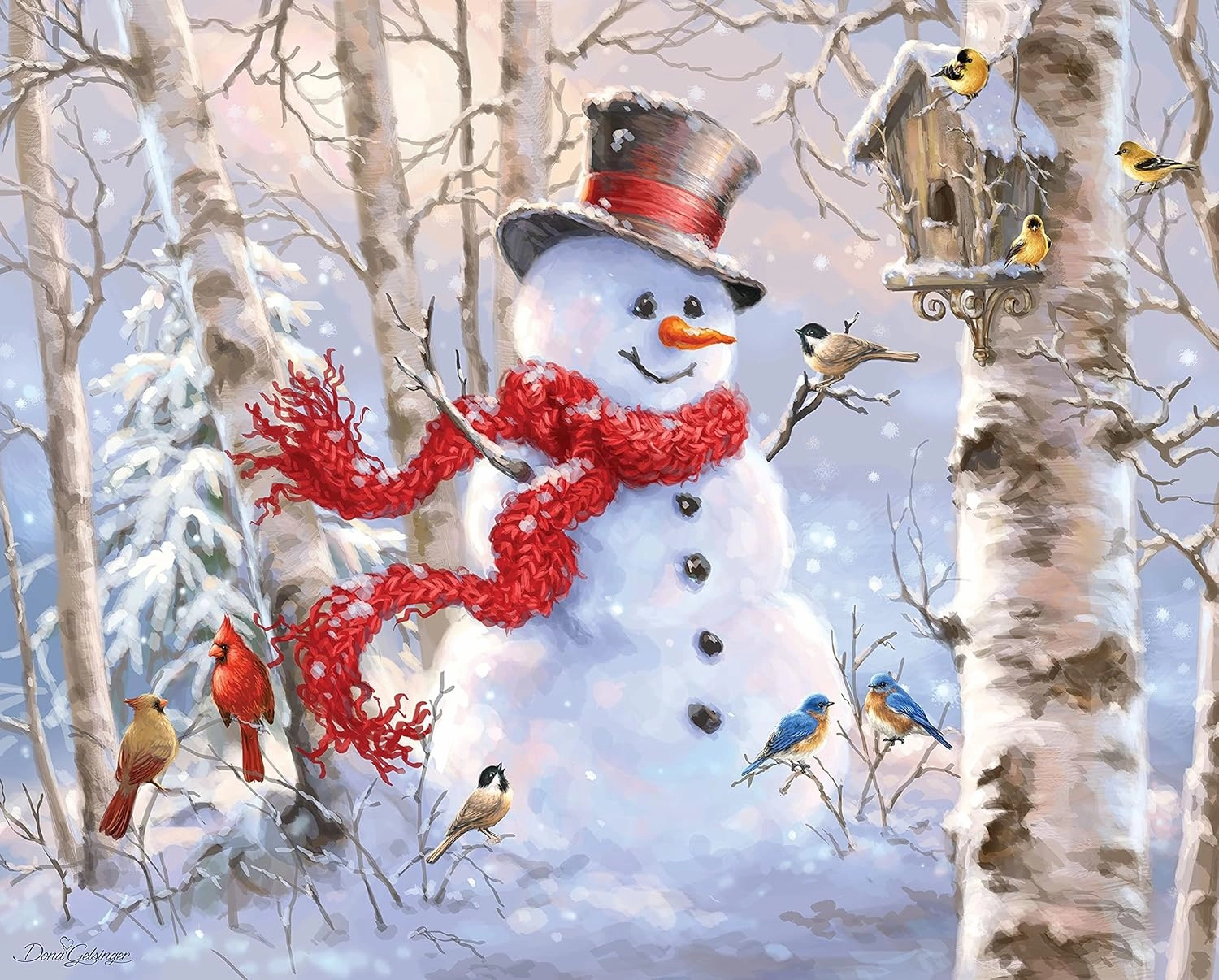Springbok's 1000 Piece Jigsaw Puzzle Winter Friends - Made in USA