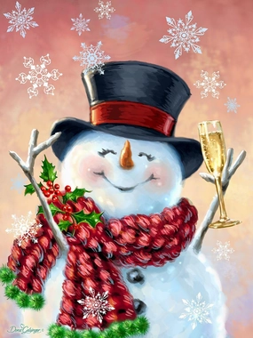 Springbok's Jolly Snowman 500 Piece Jigsaw Puzzle by Donna Gelsinger is a Happy Holiday Image for Every Age