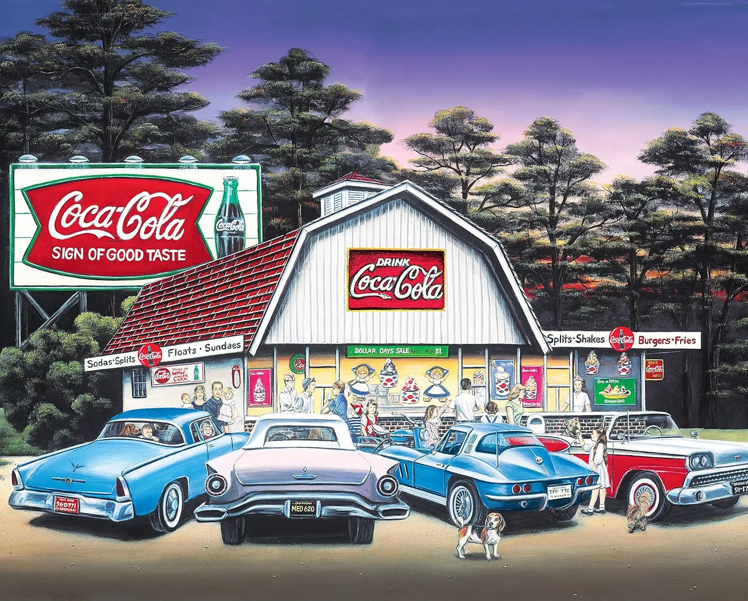 Springbok's 1500 Piece Jigsaw Puzzle Night on The Town - Made in USA