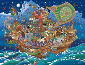 Springbok's 400 Piece Family Jigsaw Puzzle Noah's Ark - Made in USA