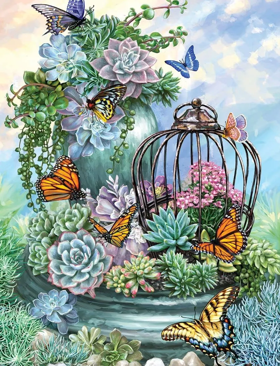 Springbok's 500 Piece Jigsaw Puzzle Butterfly Bliss - Made in USA