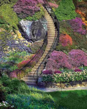 Springbok's 500 Piece Jigsaw Puzzle Garden Stairway - Made in USA