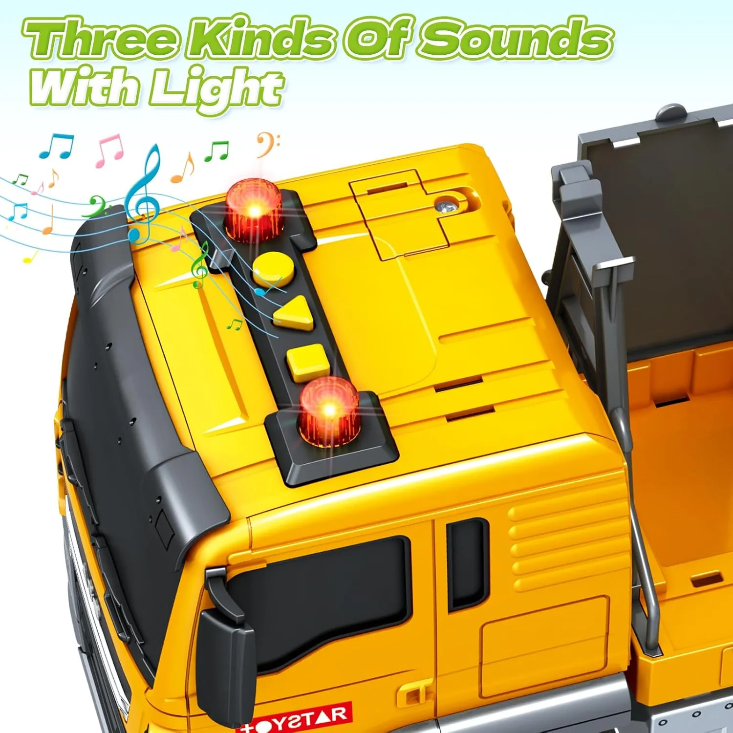 SpringFlower Large Excavator Truck Toy, 3 4 5 6 Year Old Boys Toddlers Toy Truck, Lights & Sounds Toy Excavator for Boys Age 4-7, Kids Toddles Birthday for Kids