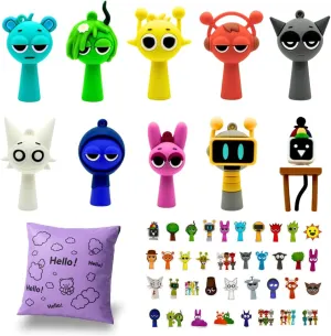 Sprunki Toy Figures Set – Sky, Wenda, Mr. Fun Computer, Pinki, Simon & More – Collectible Phase 1 & 2 Action Figures, Kid-Favorite Mini Toys (10 pcs)