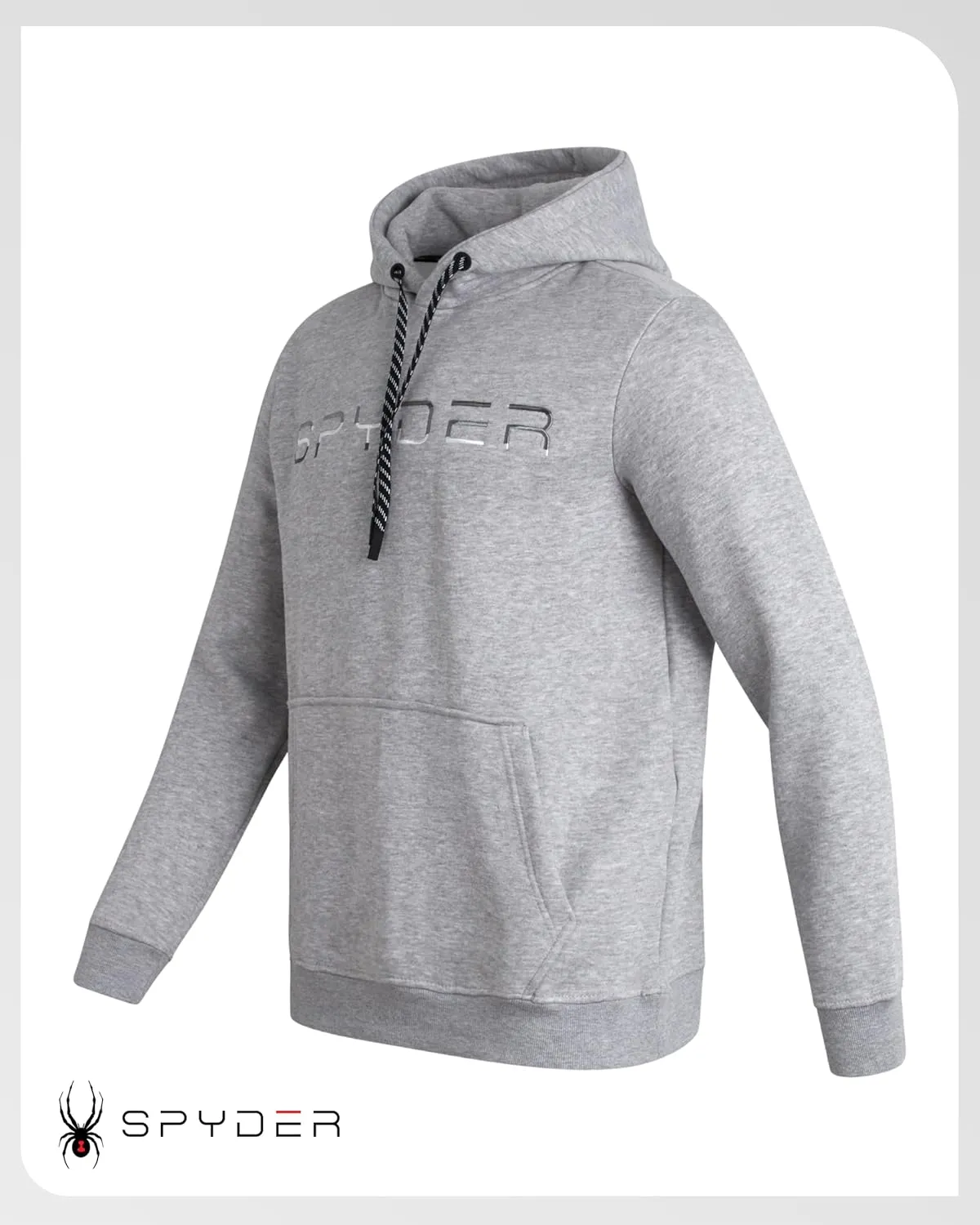 Spyder Men's Active Hoodie Sweatshirt - Athletic Performance Fleece Workout Long Sleeve Pullover Hoodie for Men (Size: S-XXL)