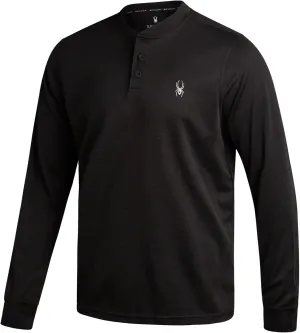 Spyder Mens Thermal Long Sleeve Shirt - Moisture Wicking Henley Shirts for Men with UP 30 Dri Fit Long Sleeve Shirts for Men