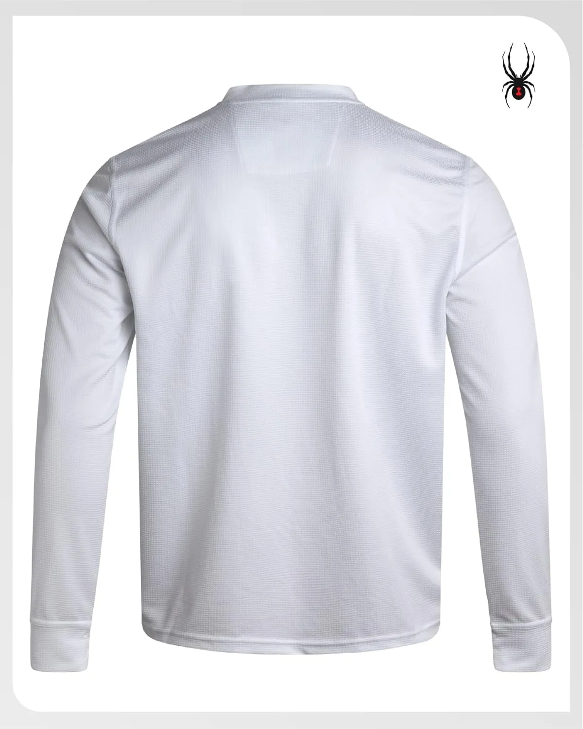 Spyder Mens Thermal Long Sleeve Shirt - Moisture Wicking Henley Shirts for Men with UP 30 Dri Fit Long Sleeve Shirts for Men