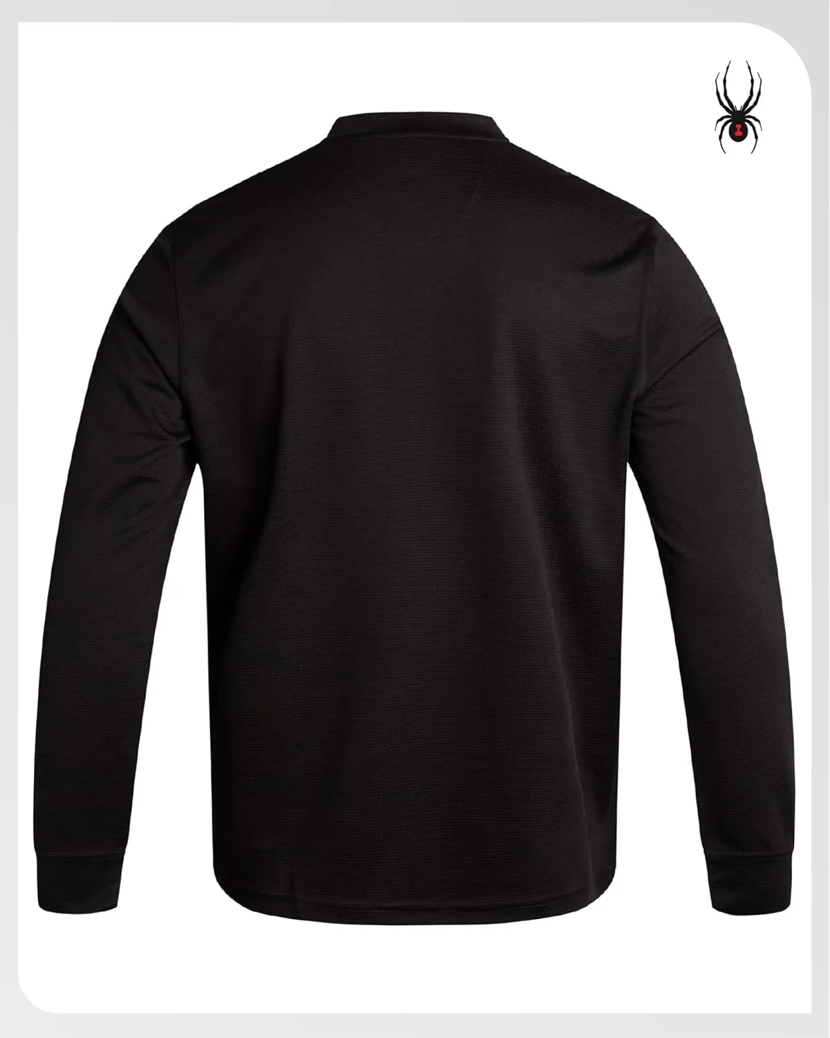 Spyder Mens Thermal Long Sleeve Shirt - Moisture Wicking Henley Shirts for Men with UP 30 Dri Fit Long Sleeve Shirts for Men