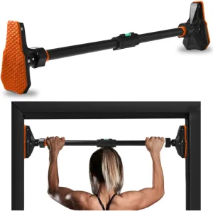 SQUATZ Adjustable Pull-Up & Chin-Up Bar - Door Frame & Doorway No-Screw, No-Damage Hanging Bar for Home Strength Training Exercise Equipment for Men and Women (37 to 56 inches)