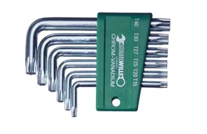 Stahlwille 96432201 Inside Torx Key Wrench Set, 6 Pieces, Sizes T15 to T40, Perfect for inside Torx screws, Chrome-Plated Finish, Durable, Made in Germany