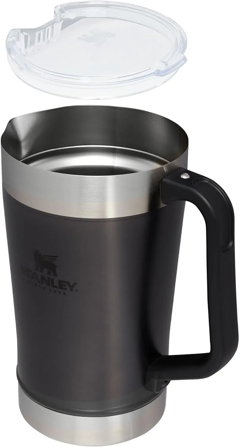 Stanley Stay-Chill Pitcher 64 oz | Cold Water, Beer, and Drink Pitcher with Lid | Large Capacity Durable Beverage Container with Handle | Insulated Stainless Steel | BPA-Free