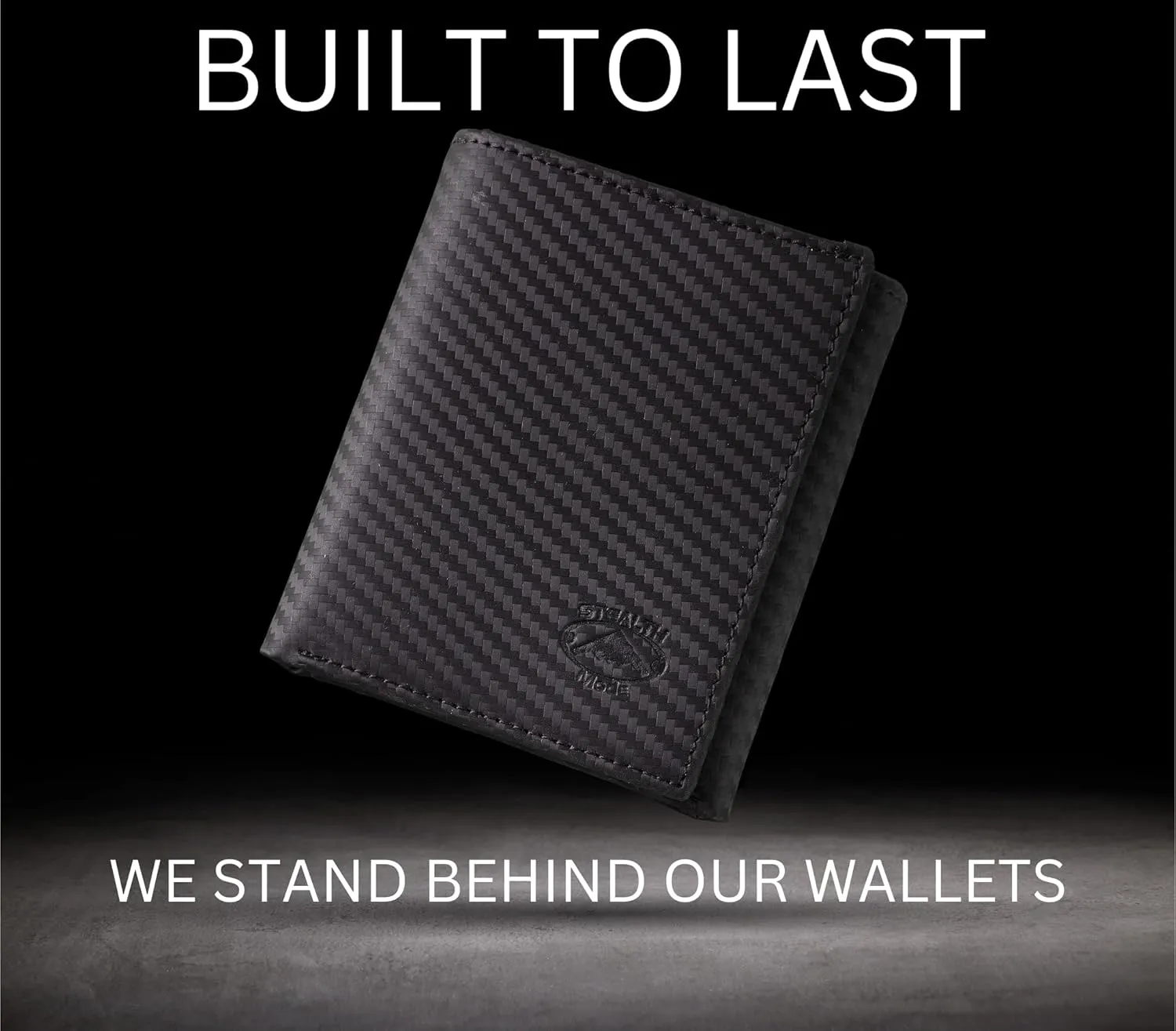 Stealth Mode Carbon Fiber Trifold RFID Wallet For Men With Flip Out ID Holder (Carbon Fiber)