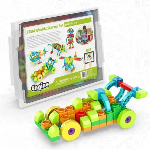 STEM Qboidz Starter Set Nursery School 3-6 Years Old (1-2 Students in Plastic Box) School and HomeSchooling Kit - Guided Experiements & Activities