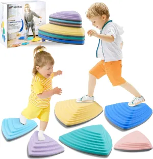 Stepping Stones for Kids, Non-Slip Toddlers Stepping Stones, Balance River Toys Indoor Outdoor Activity, Obstacle Course Sensory Toys, Birthday, Children's Day and Christmas Gift